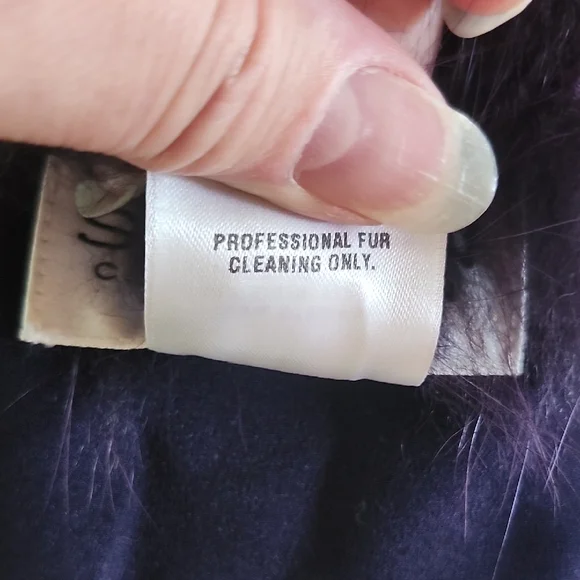 Women's Aubergine Fur Collar Jacket - Picture 12 of 12